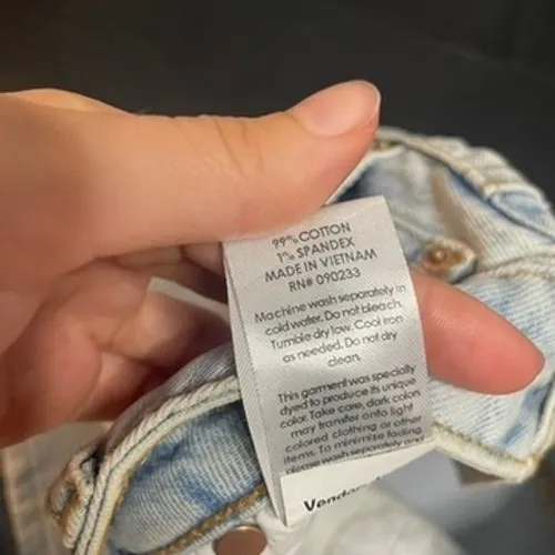 PacSun Bella Mid-Rise Mini Skirt Light Wash Denim Blue Size 27 - Image 3