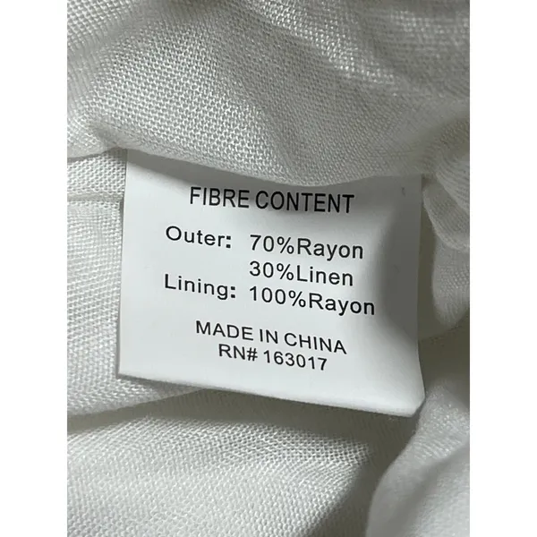 NEW Princess Polly Parklea White Linen Wide Leg Palazzo Trousers Sweatpants 10 - Image 3