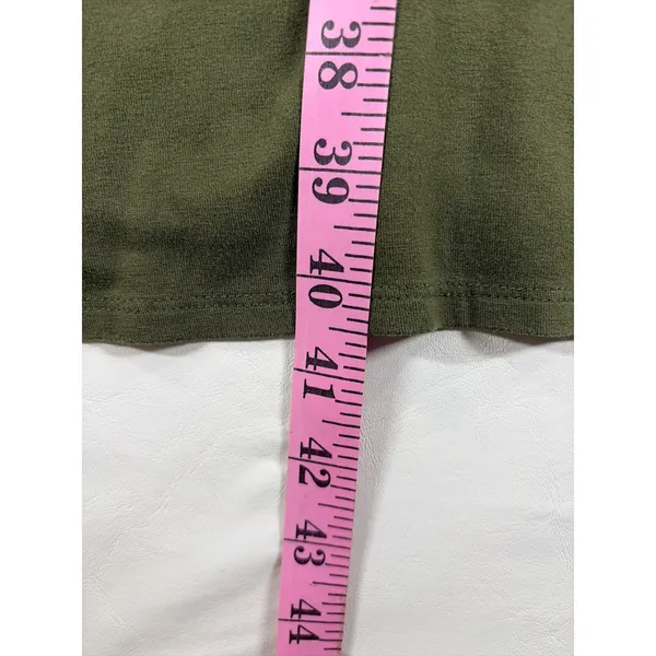 Ava & Viv Olive Green Sleeveless Swing Dress Plus Size 1X Tank Knit Scoop Neck - Image 5