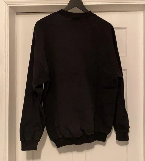 Vintage ‘procrastination’ black graphic print crewneck sweatshirt, size XL - Image 2