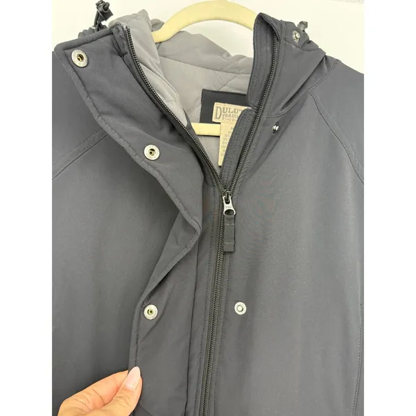 Duluth Trading Co Black Hills Water Repellent Hooded Parka Gray Women’s M - Image 3
