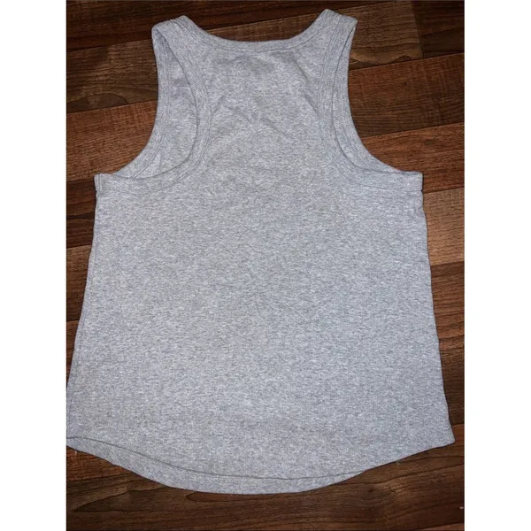 SO Heather Gray Ribbed Tank Top XL womens stretch casual layering - Image 3