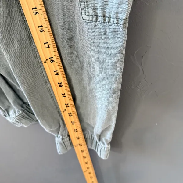 C&C California Womens Sage Green‎ Linen Blend Cargo Jogger Pants Size M Bohemian - Image 7