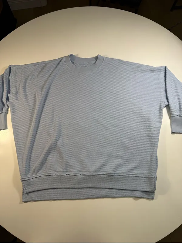 aerie Light Blue Crew Sweatshirt - Image 2