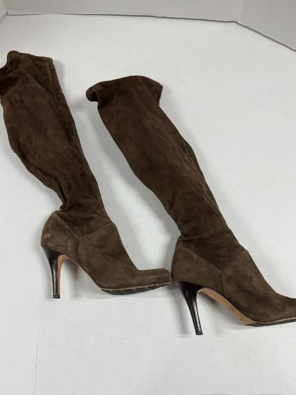 Cole Haan Women's Brown Suede Over the Knee Boots - Size 8.‎ - Image 14
