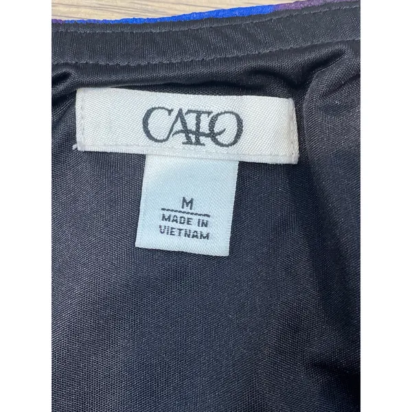 Cato Blue Purple Green Chiffon Maxi Skirt Size M Fully Lined Elastic Waist Flowy - Image 4