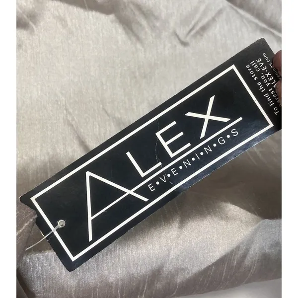 Alex Evenings Formal Suit Womens Size‎ 6 Champagne Shimmer Skirt Jacket Wedding - Image 6