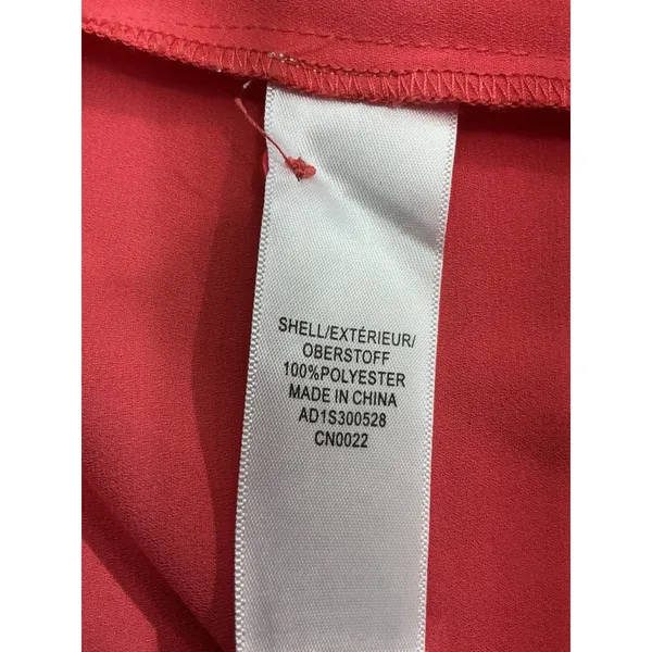 womans adrianna papell Blouse XL Melon Button Down V Neck - Image 4