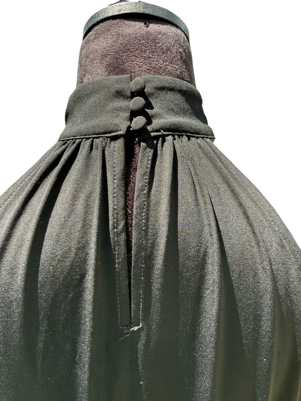 The Limited Black Keyhole High Neck‎ Midi Dress L Halter Style LBD Cocktail - Image 6