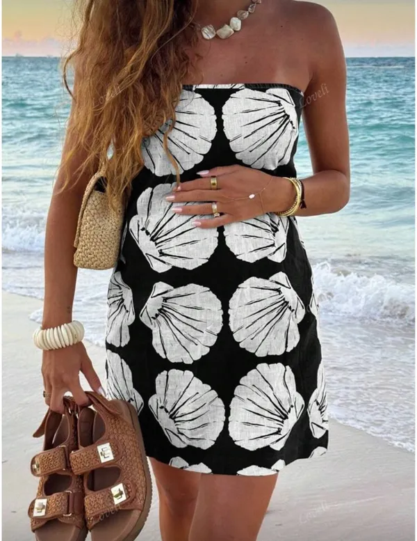 Seashell Strapless Dress Shein Mini - Image 2