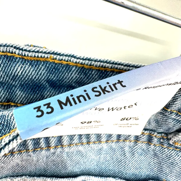 Abound size 33 NEW‎ with tags blue jean denim mini skirt - Image 4
