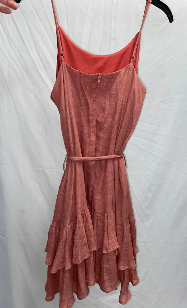 Pink Spaghetti Strap Dress Size M - Image 4