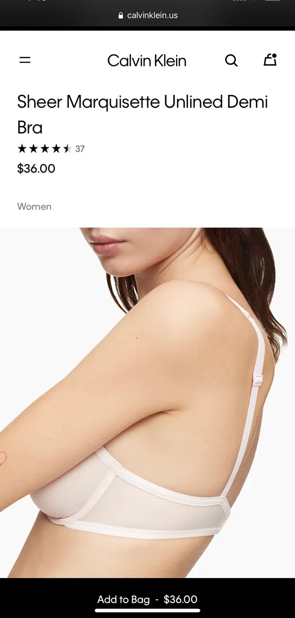 Calvin Klein Sheer Demi Bra NWT - Image 10
