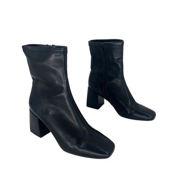 Silent‎ D Carina Heeled Ankle Boots Black Leather Size 39 - Image 2