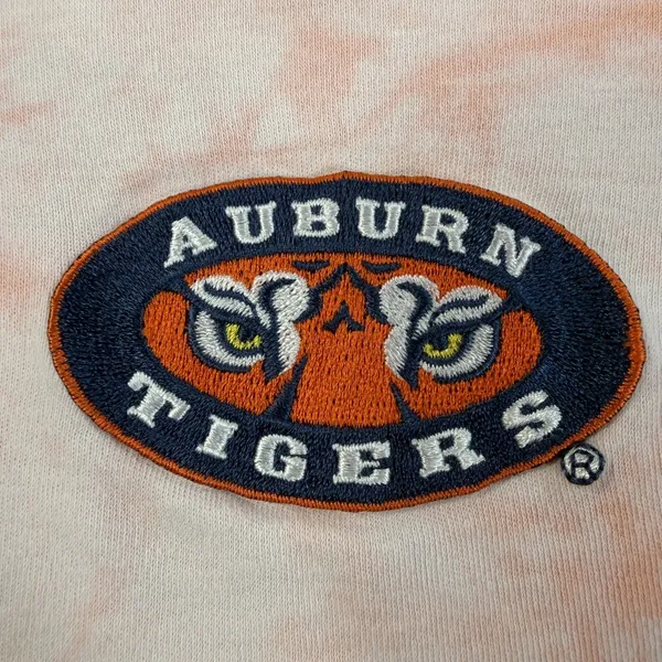 Auburn Tigers VTG LasOlas Women's S Peach Tie Dye 3/4 Sleeve T-Shirt Studded - Image 5