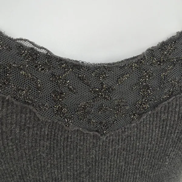 Y2K Aeropostale Ribbed Lace Trim Cami Top Sz S Coquette Bella Layering Grunge - Image 4