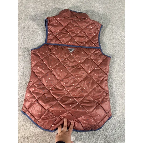 COLUMBIA WOMENS PUFFED VESTRAI &STAIN RESISTANT Quilted Polkadot‎ Sz Xs ** - Image 6