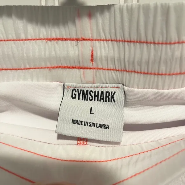 Gymshark Pulse 2 Running Shorts Women L White Neon Orange Athletic Ripstop Liner - Image 5