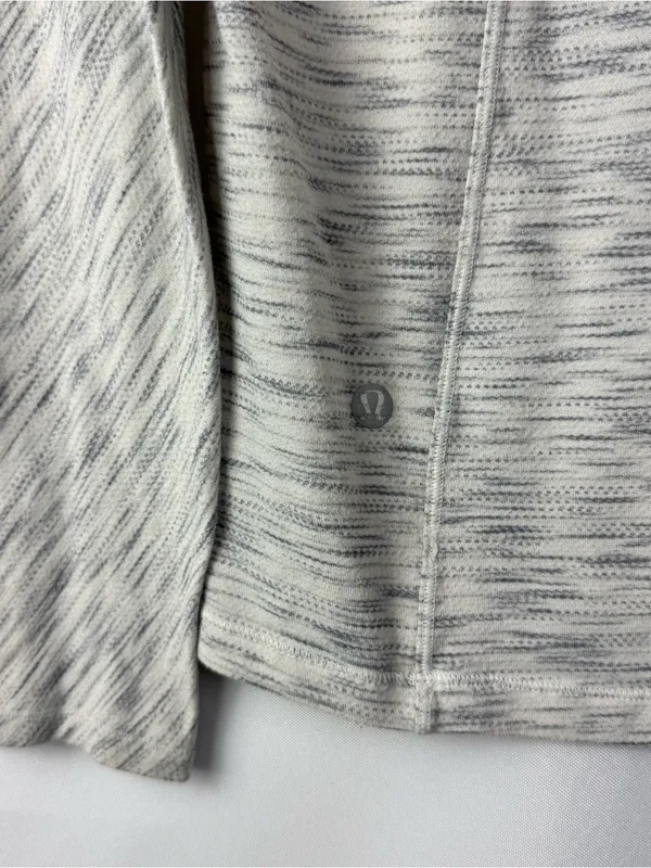 Lululemon Set To Sweat Tiger Space Dye Hail White Long Sleeve Athletic Top 6 - Image 6