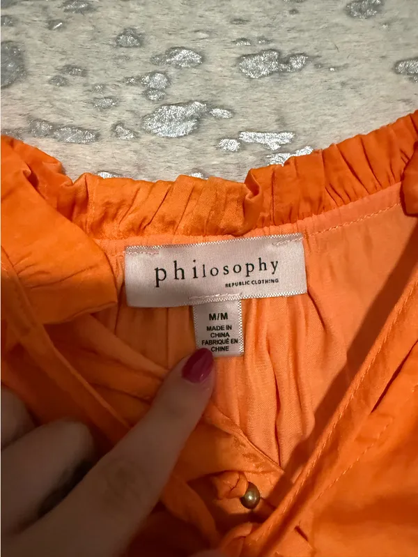 Philosophy orange blouse - Image 2