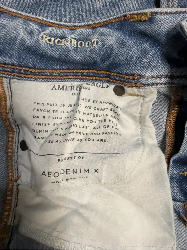American Eagle Kick Boot Stretch X Jeans Women’s 0 Regular Light Wash - Image 8