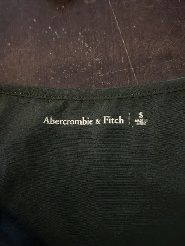 Abercrombie & Fitch Romper Womens Small Black Scoop Drawstring Waist Pockets - Image 6