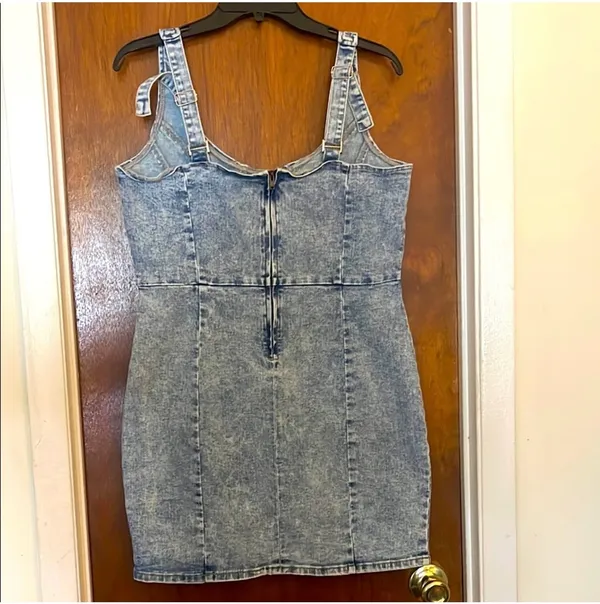 Denim Mini Dress Blue Size XL - Image 2