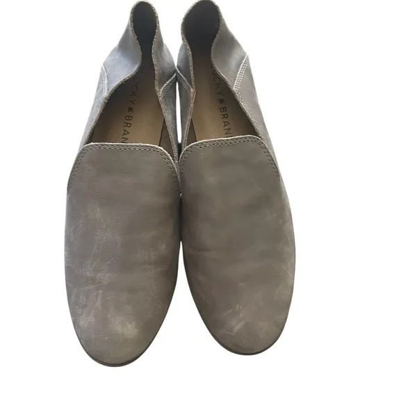 Lucky Brand Women's‎ Size 6 M Cahill Taupe Leather Loafer Flat Shoes - Image 2