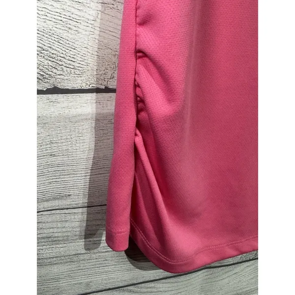 PGA Tour Ladie's Collared Polo Shirt Coral Pink Gathering Airflux Size SMALL - Image 5