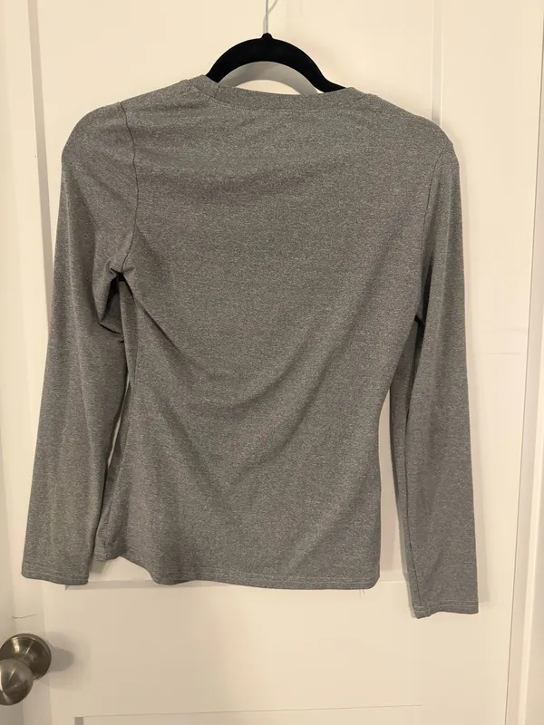 Grey Long Sleeve Tee – S Gray - Image 2