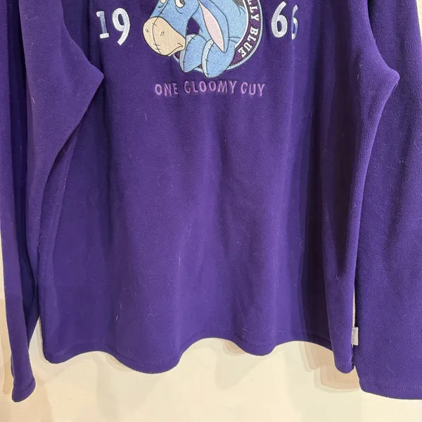 Disney Store Exclusive Purple Eeyore Vintage Fleece Sweatshirt Sz M - Image 3