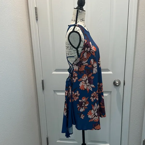 No brand Floral Swing Dress - Blue - Image 5