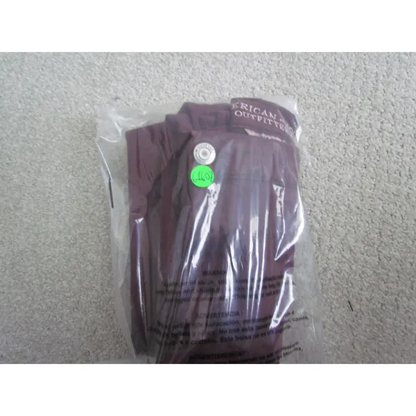 American Eagle Super Stretch Pants 12 Burgundy Skinny Maroon Slim‎ Fit 61607 - Image 9