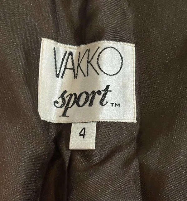 Vintage Vakko Sport Chocolate Brown Leather Pants - size 4 - Image 6