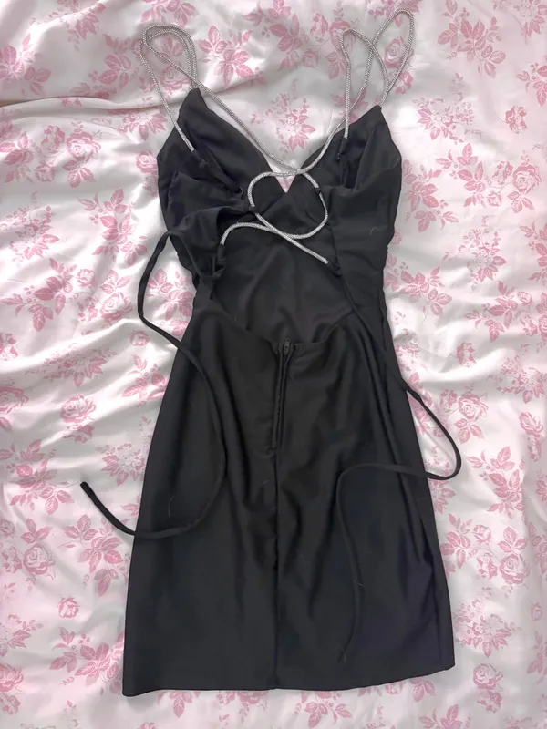 Short black homecoming dress - Image 2