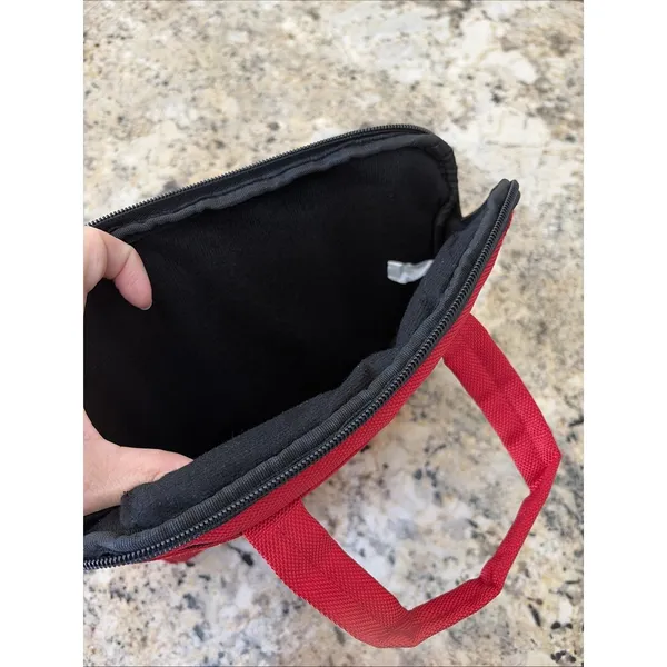 Just Air‎ Padded Laptop Sleeve Case Bag Mens Womens Small Red Nylon Canvas - Image 4