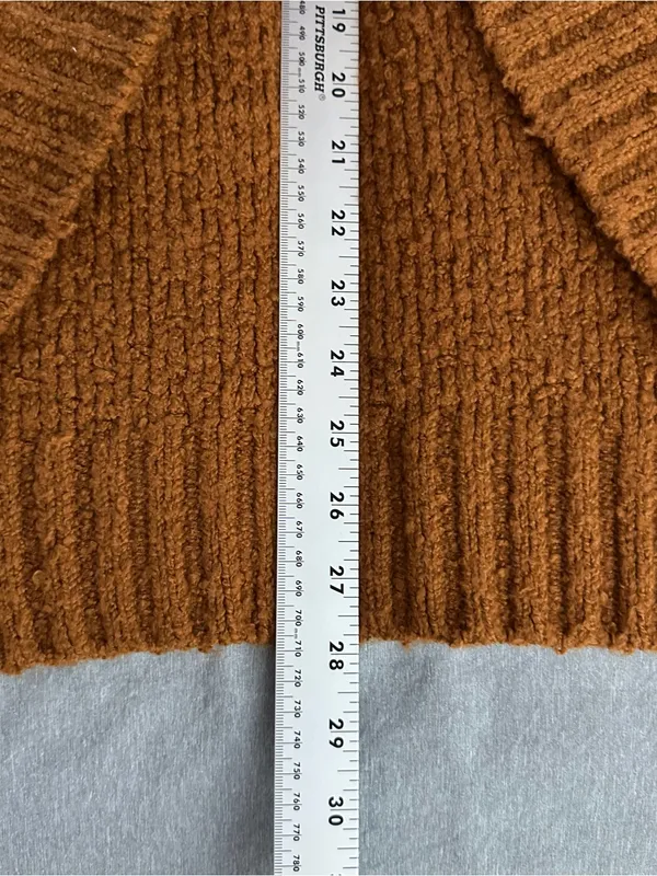 Anthropologie Women’s Small Rust Brown Oversized Open Front Cardigan - Image 9