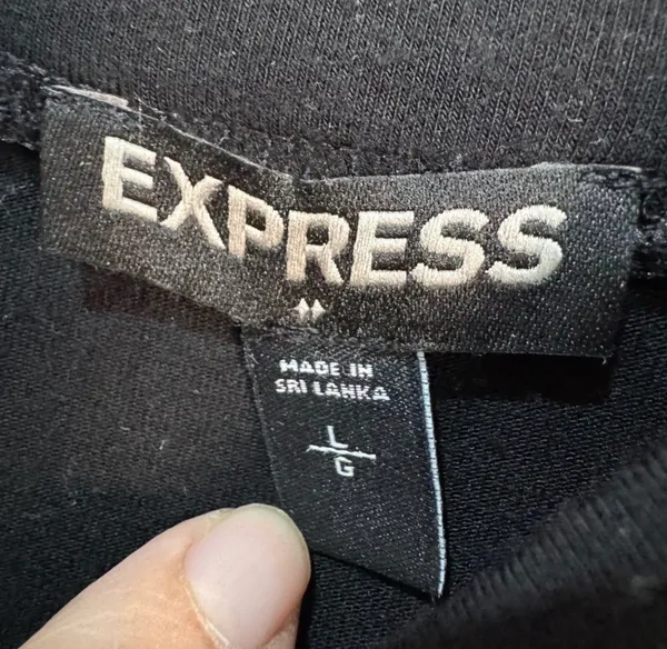 Black Express Sleeveless Mock Neck Blouse Size L EUC - Image 5