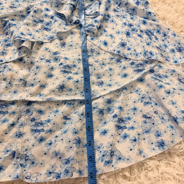 PrettyLittleThing FLORAL PRINT LACE UP BACK TWIST DETAIL MIDI DRESS Size 12 - Image 11