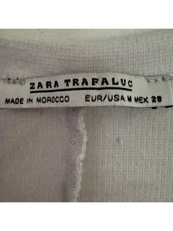 Zara Trafaluc Black White Colorblock A-Line Dress Short Sleeve Medium M - Image 3
