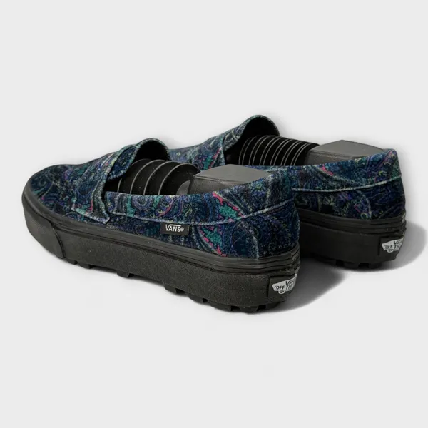 Vans Style 53 Velvet Paisley Blue Slip On Creeper Womens 8 Mens 6.5 NWOB - Image 6