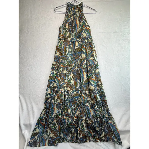 House Of Harlow‎ 1960 Maxi Dress Floral Print Halter Neck Tiered XS - Image 11