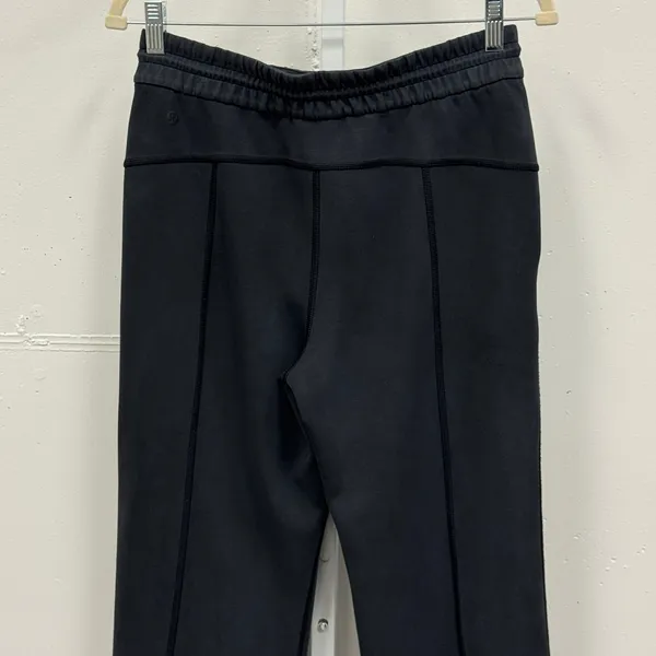 Lululemon Softstreme High-Rise Pant Regular‎ Sz 6 Black Charcoal Wide Leg - Image 6