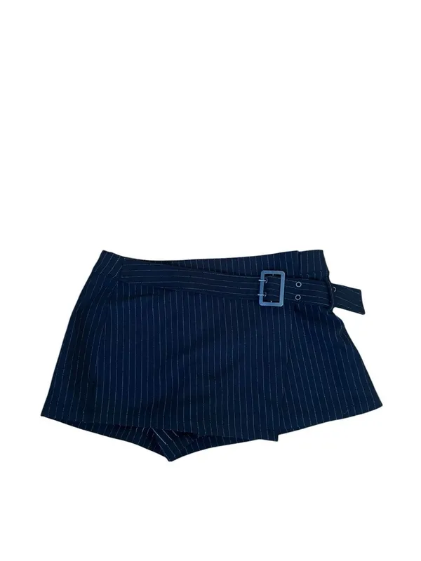 Free People Phoebe Pinstripe Mini Skort in black NWT 4 - Image 2