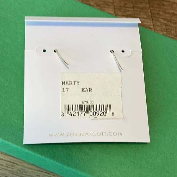 Kendra Scott Womens‎ Marty Mother-of-Pearl Drop Earrings Silver Black OS NWT - Image 3
