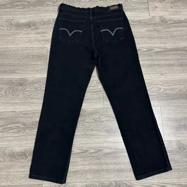 Levi's Women Black Perfectly Slimming 512 Straight Leg High‎ Rise Jeans W32 L32 - Image 5