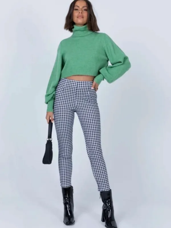 Iggy Princess Polly Gingham Pants Black White - Image 2