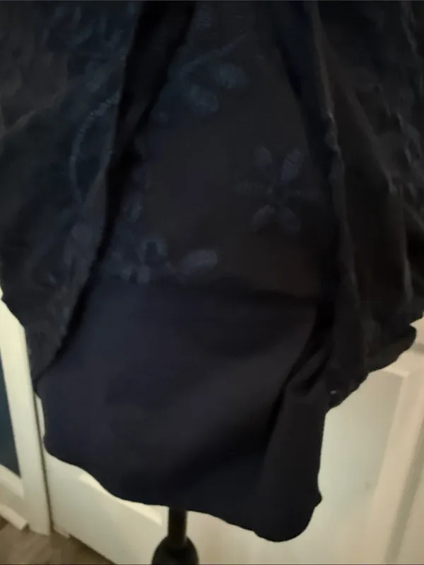 Altar'd State Strapless Navy Lace Cocktail Dress - Image 6