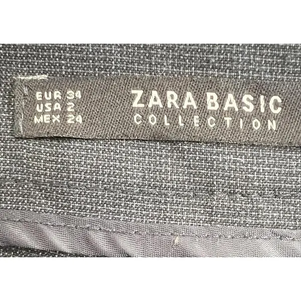 ZARA Ankle Pants Tapered Size 2 Stretch Dress Pants charcoal black NWOT - Image 7