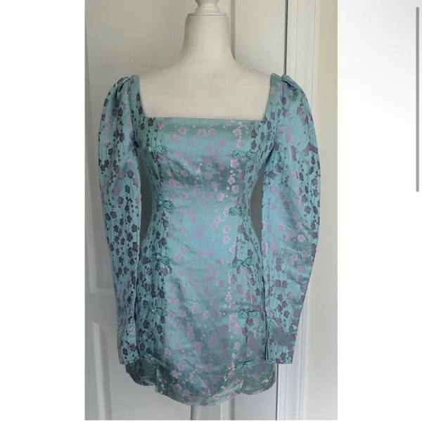 SAU LEE Jen Mini Dress 6‎ Blue - Image 5